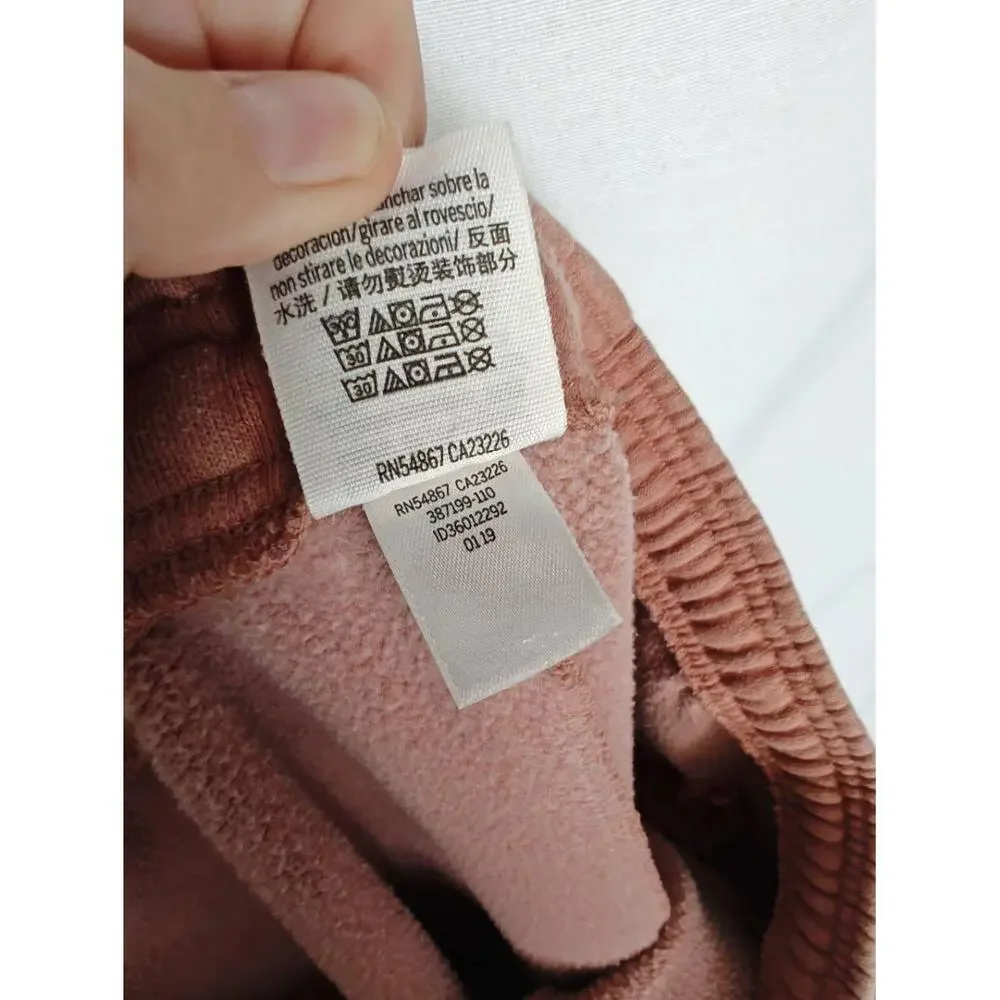 Victoria's Secret PINK Sweatpants Campus Elastic Waist Cuffed Rust Brown Medium‎